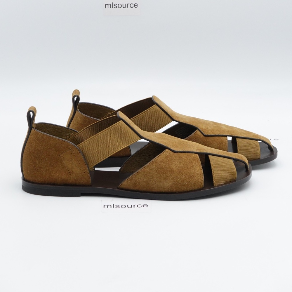 NEW Tory Burch Fisherman Suede Sandals Women's 166800-200 Deep Umber - Picture 2 of 16